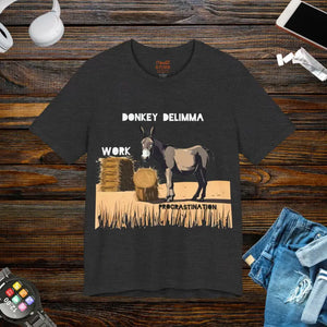 Short Sleeve Tee - Funny Work Procrastination Comfort - Dipaliz - Dark Grey Heather / s - T-shirts