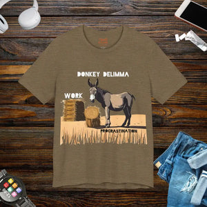 Short Sleeve Tee - Funny Work Procrastination Comfort - Dipaliz - Heather Olive / s - T-shirts