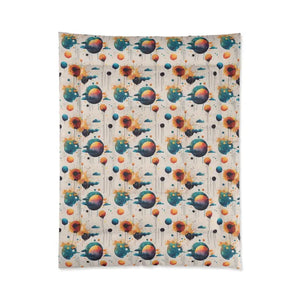 Abstract Planets and Clouds 100% Polyester Comforter - 68’’ × 88’’ - Quilts & Comforters
