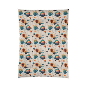 Abstract Planets and Clouds 100% Polyester Comforter - 68’’ × 92’’ - Quilts & Comforters