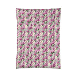 Pink Flowers Pattern Comforter – Soft Polyester - Dipaliz - Quilts & Comforters