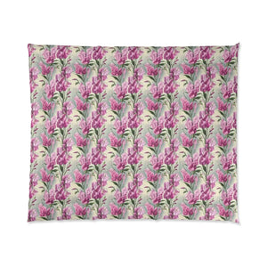 Pink Flowers Pattern Comforter – Soft Polyester - Dipaliz - Quilts & Comforters