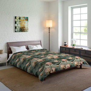 Pink Lotus Flowers Quilt – Lightweight Bedding - Dipaliz - Quilts & Comforters