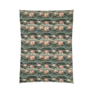Pink Lotus Flowers Quilt – Lightweight Bedding - Dipaliz - Quilts & Comforters