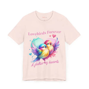 T-shirt - Love Birds Forever Short Sleeve Tee Cotton Comfort by Dipaliz