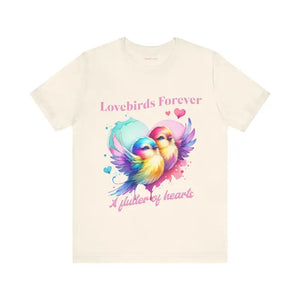 T-shirt - Love Birds Forever Short Sleeve Tee Cotton Comfort by Dipaliz