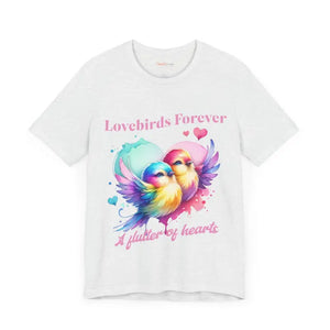 T-shirt - Love Birds Forever Short Sleeve Tee Cotton Comfort by Dipaliz