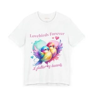 T-shirt - Love Birds Forever Short Sleeve Tee Cotton Comfort by Dipaliz