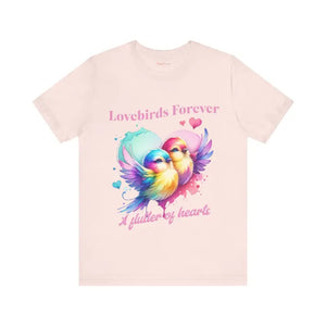 T-shirt - Love Birds Forever Short Sleeve Tee Cotton Comfort by Dipaliz