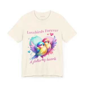 T-shirt - Love Birds Forever Short Sleeve Tee Cotton Comfort by Dipaliz