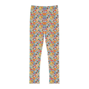 Youth Leggings - Adorable Animals Polyester Spandex - Dipaliz - Activewear