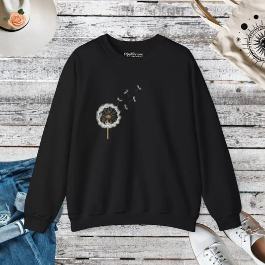 Cozy Dandelion Seeds Unisex Heavy Blend Sweatshirt - s / Black