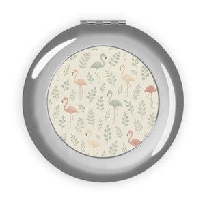 Premium Compact Mirror - Floral Flamingo Design - Dipaliz - Face Mirrors