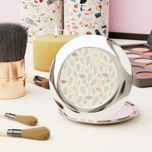 Premium Compact Mirror - Floral Flamingo Design - Dipaliz - Face Mirrors