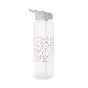 Confetti Dot Tritan Water Bottle - Clear Straw with Pink & Mint Sprinkles - Bottles