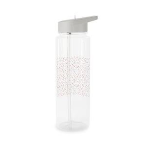 Confetti Dot Tritan Water Bottle - Clear Straw with Pink & Mint Sprinkles - Bottles