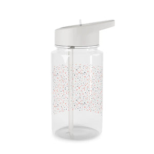 Confetti Dot Tritan Water Bottle - Clear Straw with Pink & Mint Sprinkles - Bottles