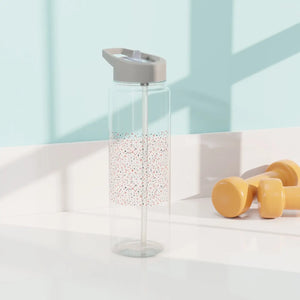 Confetti Dot Tritan Water Bottle - Clear Straw with Pink & Mint Sprinkles - Bottles