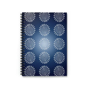 Spiral Notebook Geometric Pattern Blue Ruled Line Creative - Dipaliz - one Size - Notebooks & Notepads