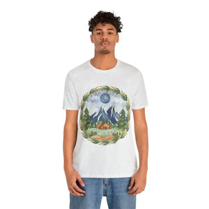 Adventure Awaits Tee - Unisex Short Sleeve Mountain Landscape - Dipaliz - Ash / s - T-shirts