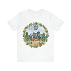 Adventure Awaits Tee - Unisex Short Sleeve Mountain Landscape - Dipaliz - T-shirts