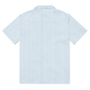 Blue Stripes Button Shirt Moisture Wicking Summer Coolness - Dipaliz - Shirts
