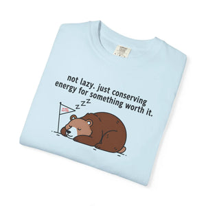 Cozy Conserving Energy Bear T-shirt - Sleeping - Dipaliz - T-shirts - m