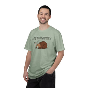 Cozy Conserving Energy Bear T-shirt - Sleeping - Dipaliz - T-shirts - m