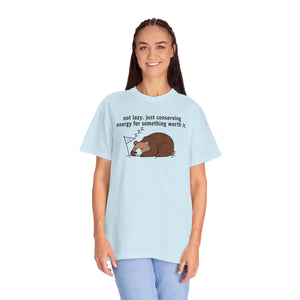 Cozy Conserving Energy Bear T-shirt - Sleeping - Dipaliz - T-shirts - m