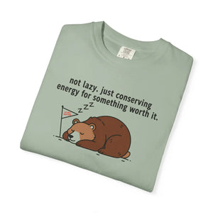 Cozy Conserving Energy Bear T-shirt - Sleeping - Dipaliz - T-shirts - m