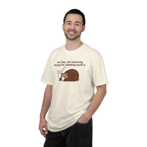 Cozy Conserving Energy Bear T-shirt - Sleeping - Dipaliz - T-shirts - m