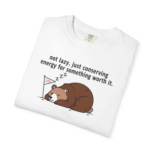 Cozy Conserving Energy Bear T-shirt - Sleeping - Dipaliz - T-shirts - m