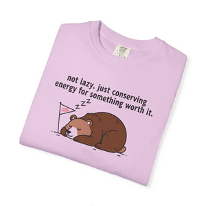 Cozy Conserving Energy Bear T-shirt - Sleeping - Dipaliz - T-shirts - m
