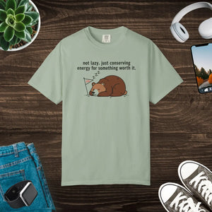 Cozy Conserving Energy Bear T-shirt - Sleeping - Dipaliz - T-shirts - m