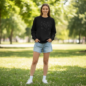Constellation Crewneck Sweatshirt - Minimal Zodiac Star Map
