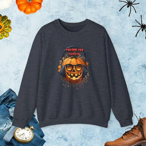 Unisex Heavy Blend Crewneck Sweatshirt too Cool for Ghouls - Dipaliz - Heather Sport Dark Navy / s - Sweatshirts