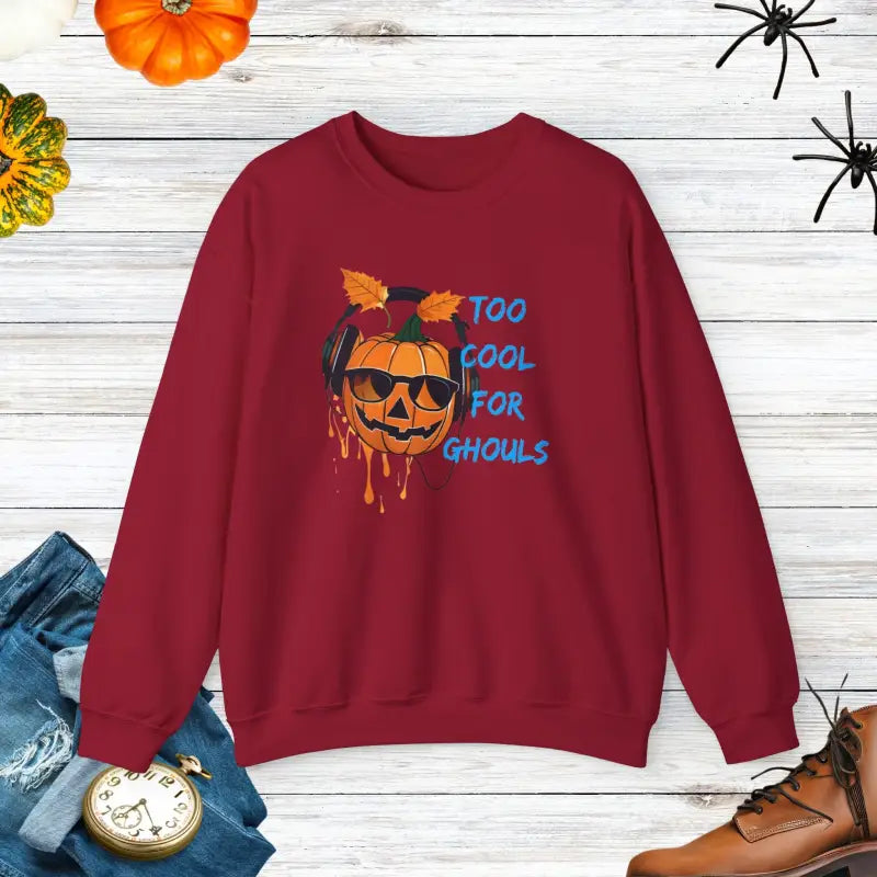 Rock the Jack o Lantern Unisex Heavy Blend Crewneck Sweatshirt - Cardinal Red / s