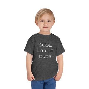 Cool Little Dude Toddler Tee - Soft Short Sleeve Style - Dipaliz - Dark Heather Grey / 2t - Baby & Clothing