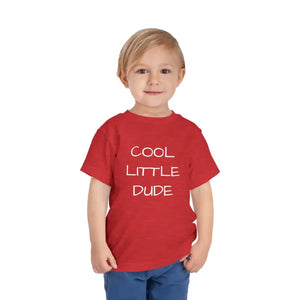 Cool Little Dude Toddler Tee - Soft Short Sleeve Style - Dipaliz - Heather Red / 2t - Baby & Clothing