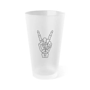 Skeleton Victory 16oz Frosted Pint Glass - Bold Style - Dipaliz - Beer Glasses