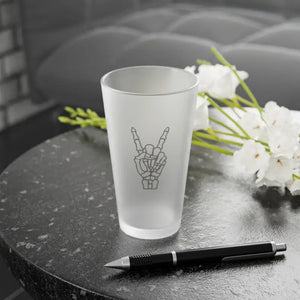 Skeleton Victory 16oz Frosted Pint Glass - Bold Style - Dipaliz - Beer Glasses