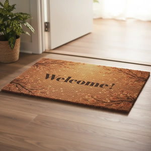 Copper Cherry Blossom Doormat – Coir Spring Mat - Dipaliz - Door Mats