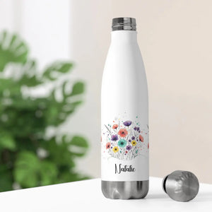 Customized Insulated Bottle, Watercolor Wildflower Bouquet 20oz - Mug