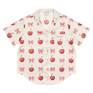 Short Sleeve Pajama Top Satin Comfort Glam Style - Dipaliz - Clothing Tops