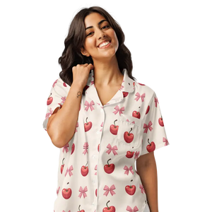 Short Sleeve Pajama Top Satin Comfort Glam Style - Dipaliz - Clothing Tops