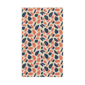 Navy Brushstroke Hand Towel – Cotton Blend - Dipaliz - Towels