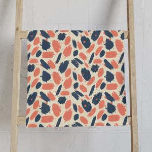 Navy Brushstroke Hand Towel – Cotton Blend - Dipaliz - Towels