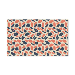 Navy Brushstroke Hand Towel – Cotton Blend - Dipaliz - Towels