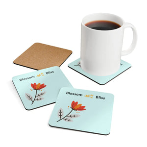 Floral Corkwood Coaster Set – Blossom Decor - Dipaliz - Coasters