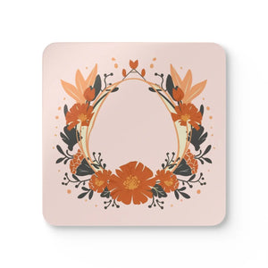 Floral Corkwood Coaster Set – Eco Mdf 4in - Dipaliz - Coasters